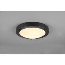 Plafón de baño Condus negro con cristal blanco IP44 Trio Lighting