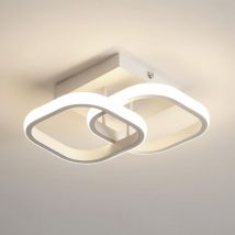 GOECO Plafón LED Diseño moderno Blanco Neutro 4000K Círculo cuadrado Lámpara Techo LED Para Cocina Comedor Dormitorio Vestíbulo Entrada Balcón Blanco