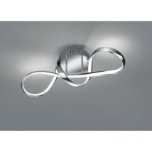 Plafón Perugia Diseño Arco Cromo Led Dimmer 4000k Trio Iluminación