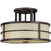 Elstead Fusion 3 Ljus Semi Flush Ceiling Light Bronze, E27