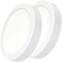 Plafón LED Circular Superficie 24W 2200LM 300mm Blanco Neutro 4500K - Pack 2 Ud.