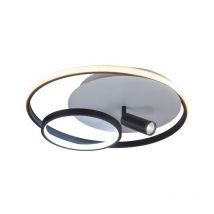 Plafón led modelo Garona acabado negro, 15cm(alto) 48cm(ancho) 48cm(fondo) .