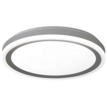 Ilajp - Plafón led modelo Kai acabado plata, 8cm(alto) 40cm(ancho) 40cm(fondo) .