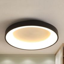 Wottes - Plafon led Techo Moderna Lámparas de Techo Creativa Luz de Techo Negro para Dormitorio Balcón Pasillo Ø30CM - Luz Blanca Cálida