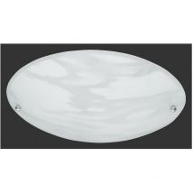 Trio Lighting - Lámpara de techo de lana ovalada Pantalla Cristal de alabastro arenado