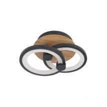 Sydney - Plafon 32w 3000-4000-6500k Negro/madera oscura