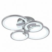 Fabrilamp - fab 155984020 Plafon Sydney 96w 3000-4000-6500k Chrome 13,5x54x40 Cm 7200lm Dimmable, télécommande mémoire y