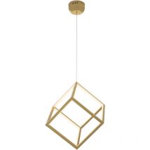 Plafonnier 52x42x52 Métal Doré