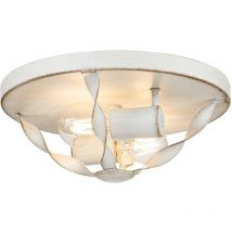 Elstead Quoizel Bradbury Plafonnier semi-encastré blanc antique