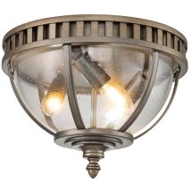 Elstead Kichler Halleron Bronze Bruni Affleurant Décoratif Extérieur, Ip44