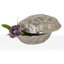 Boîte à noix en aluminium argenté
