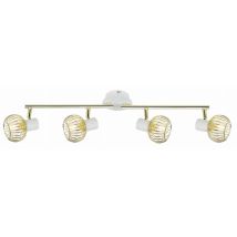 Plafonnier Candellux Oslo 94-61812 Blanc/or Métal E14x4