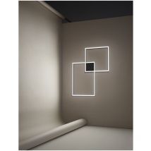 Plafoniera In Alluminio Industrial Cross Colore Nero Led