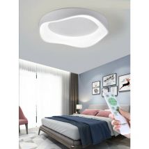 Plafoniera a led lampada da soffitto stile moderno luce dimmerabile telecomando 38w Bianca