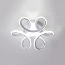 Plafoniera led 22W Design Curvo Moderno Lampada a Soffitto per Corridoio Balcone Soggiorno Cucina Bagno Camera da Letto Bianco Freddo 6500K Diametro