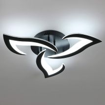 Plafoniera Led Moderna, 36W Nero Lampada da Soffitto in Acrilico, 6000K Bianco Freddo Creativa Lampadario a Forma di Fiore, lampadario Led Soffitto