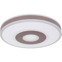 Plafoniera bianca lampada da soggiorno plafoniera dimmerabile, luce notturna led telecomando cct, metallo, led 55W 1900lm 3000-6000K, PxH 44x9 cm