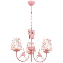 Plafoniera Bled Struttura in metal en colore Rosa 52x52x75 cm - Rosa