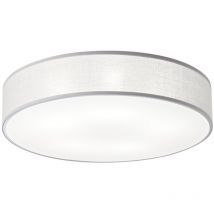 Plafoniera capital in metallo e tessuto grigio 76 cm. - Grigio