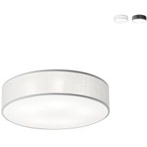 Plafoniera capital in metallo e tessuto grigio 57 cm. - Grigio