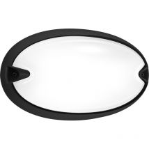 Plafoniera Bianca E27 Ip55 a Soffitto e Parete Chip Ovale 25 Nera - performance in lighting 05702