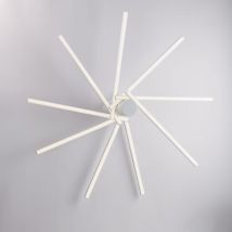 Belight - Plafoniera con luci orientabili in metallo e alluminio laccato bianco con led integrato H.15 - ø 45 - max 85