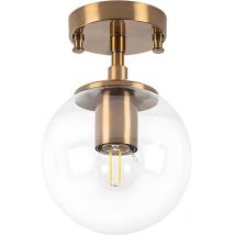 Plafoniera con sfera d. 15 x h. 23 cm in Metallo Vintage - barlati