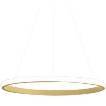 Gea Luce - Sospensione Moderna Iole Alluminio Oro Spazzolato e Silicone Led 1 Luce 28W
