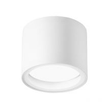 Plafoniera da esterno tower rotonda in alluminio bianco IP54 9 cm.'