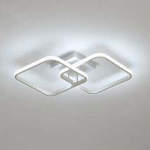 Lampada da soffitto quadrata moderna a LED, Plafoniera in acrilico 42W per Cucina Sala da pranzo Salotto Studio Ufficio 6500K, Diametro 59cm (Bianco)