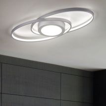 Plafoniera Galaxy Doppia Spirale Titanio Led 27w Dimmerabile Trio Lighting