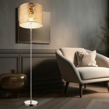 Plafoniera design lampada da terra lampada da terra in tessuto lampada tessile oro Globo 15187S