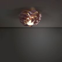 Plafoniera Moderna 2 Luci Cloud D75 In Polilux Rosa Metallico Made In Italy