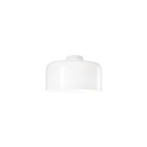 Plafoniera gibus in vetro bianco 30 cm. - Bianco