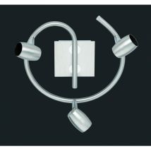 Plafoniera Girandola 3 Faretti Spot GU10 Nichel