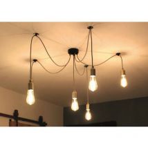 Soffitto in acciaio 6 outlet nero 100x25