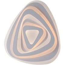 Plafoniera in metallo bianco e acrilico con led integrato in due temperature di colore