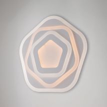 Belight - Plafoniera in metallo bianco e acrilico con led integrato in due temperature di colore H.5 - Ø50