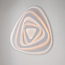 Belight - Plafoniera in metallo bianco e acrilico con led integrato in due temperature di colore H.5 - Ø52