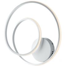 Plafoniera in metallo e alluminio bianco con led integrato