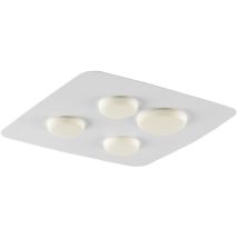 Plafoniera In Ferro Laccato Bianco Led Integrato Luce Naturale 2700 Lumen