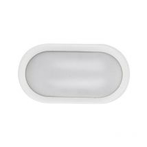 Plafoniera ip54 led ovale 8w 4000k 680lm bianca gko8.d - Arteleta