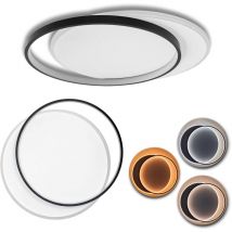 MAKA Plafoniera Lampadario LED da Interno Rotondo o quadrato 36W/39W/48W Temperatura Colore Regolabile tra 3000K/4500K/6000K, Design 3D con Doppio