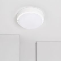 Plafoniera led 15W Circolare per Esterni Ø140 mm IP65 Hublot White Bianco Naturale 4000K