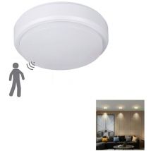 RG - plafoniera led 9W dome tondo circolare sensore movimento IP56 bianco 3000K 1545