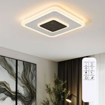 Plafoniera led con telecomando dimmerabile luce camera da letto effetto stella bianca, funzione memory luce notturna, 1x 47W 2157Lm 2700-6000K, LxPxH
