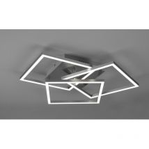 Plafoniera led con tre disegni quadrati, dimensioni 62x62x11 cm, 40W, base 17,5x17,5x3 cm, luce bianca 6500K
