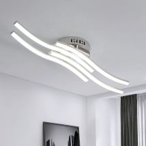 Plafoniera led Design moderno Bianco Freddo 6000K Forma d'onda Lampada a Soffitto Per soggiorno, camera da letto, sala da pranzo, ufficio