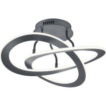 Plafoniera Soffitto 2 Cerchi Led Oakland Antracite Trio Lighting