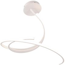 Luce Ambiante Design - Plafoniera Led Kinetic In Alluminio Bianco 40w Con Interruttore Cct'